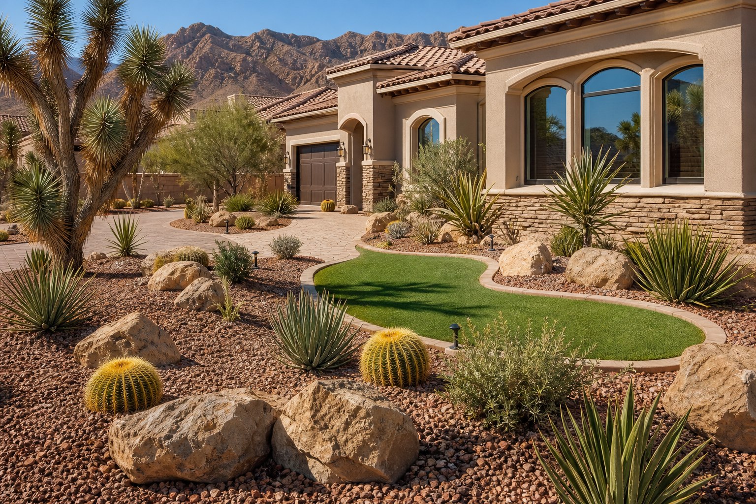 Desert landscaping in Las Vegas