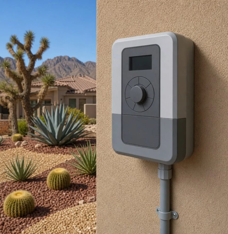 Irrigation controller for a Las Vegas landscape
