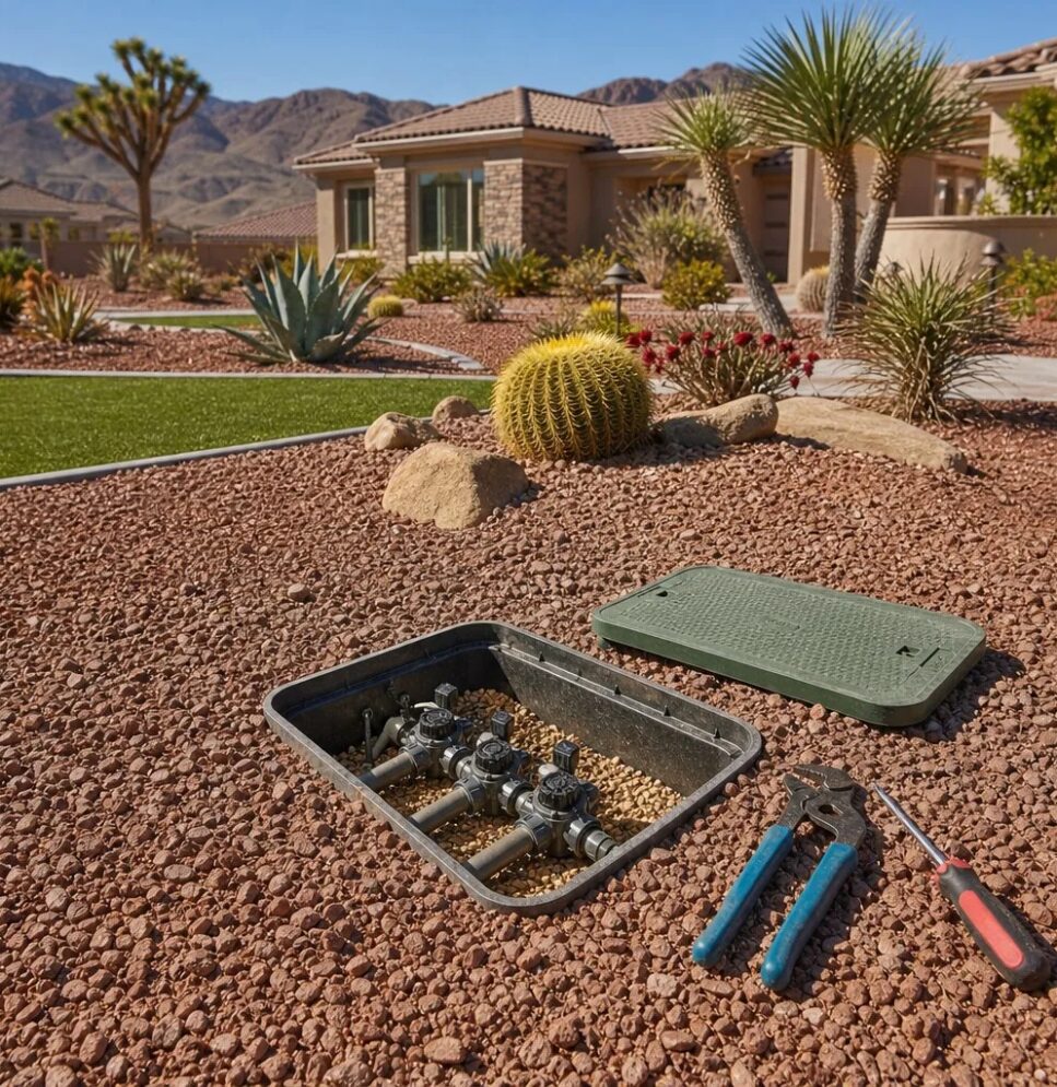 Irrigation zone repair on a Las Vegas property