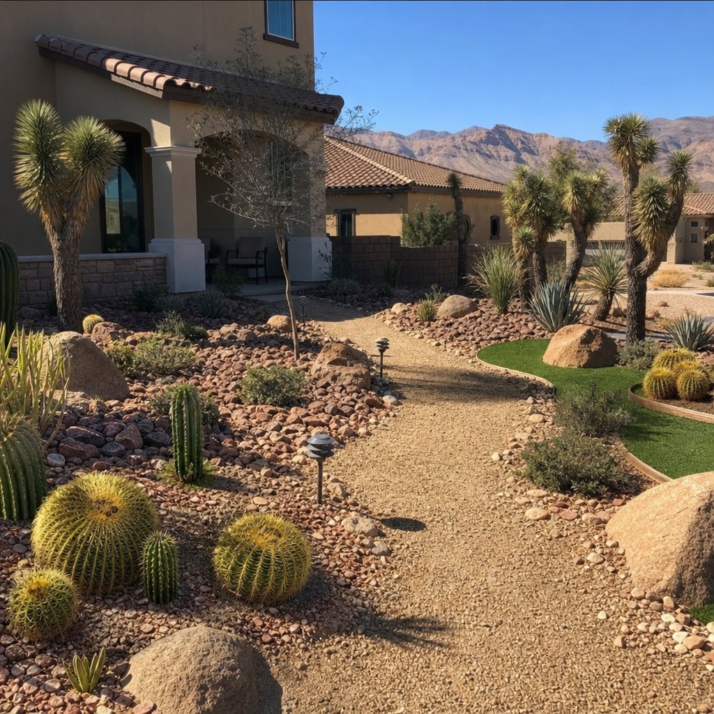 Desert landscaping in Las Vegas