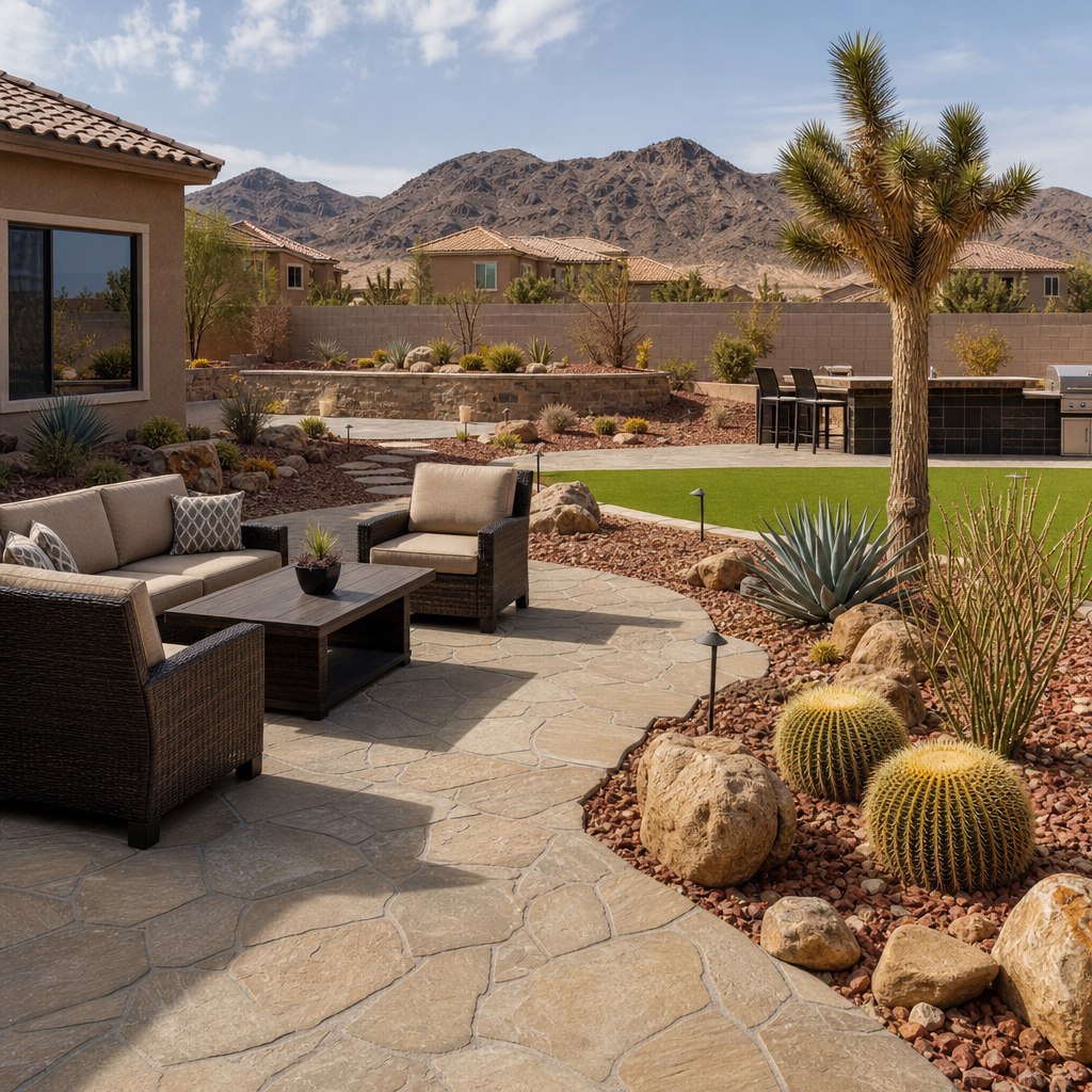 Desert landscaping in Las Vegas