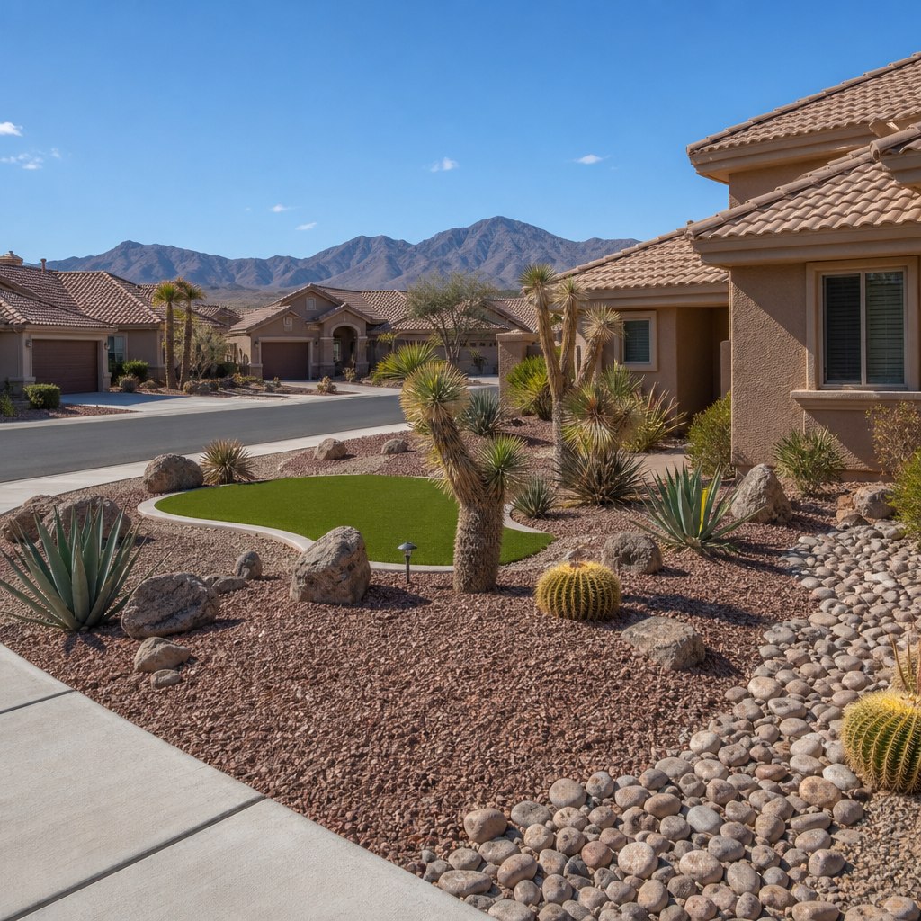 Desert landscaping in Las Vegas