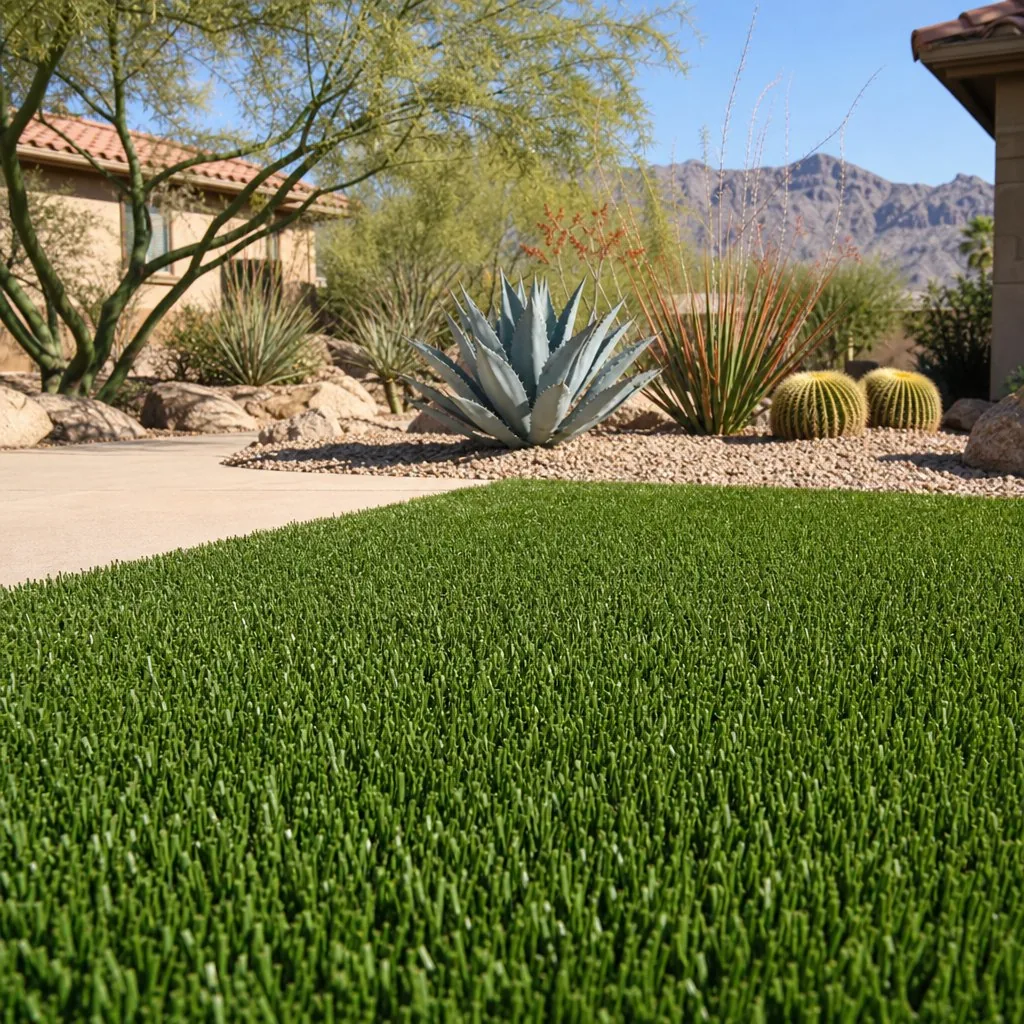 Artificial turf installation on a Las Vegas property